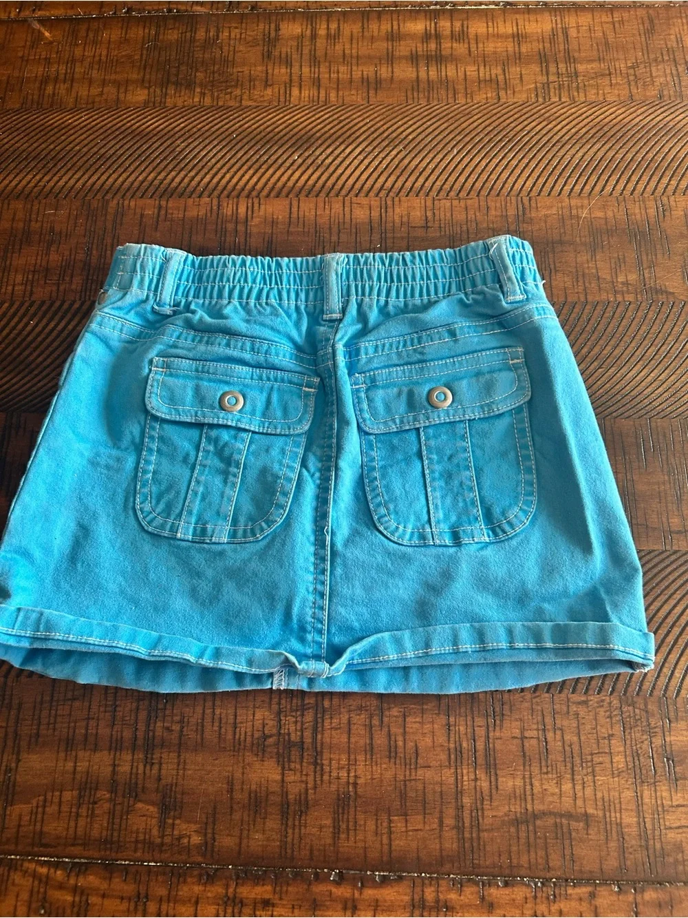 The Children's Place Bright Turquoise Denim A-Line Skirt